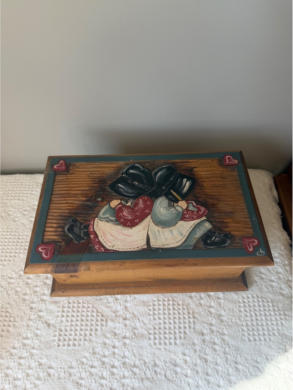 Amish theme recipe/keepsake wooden box